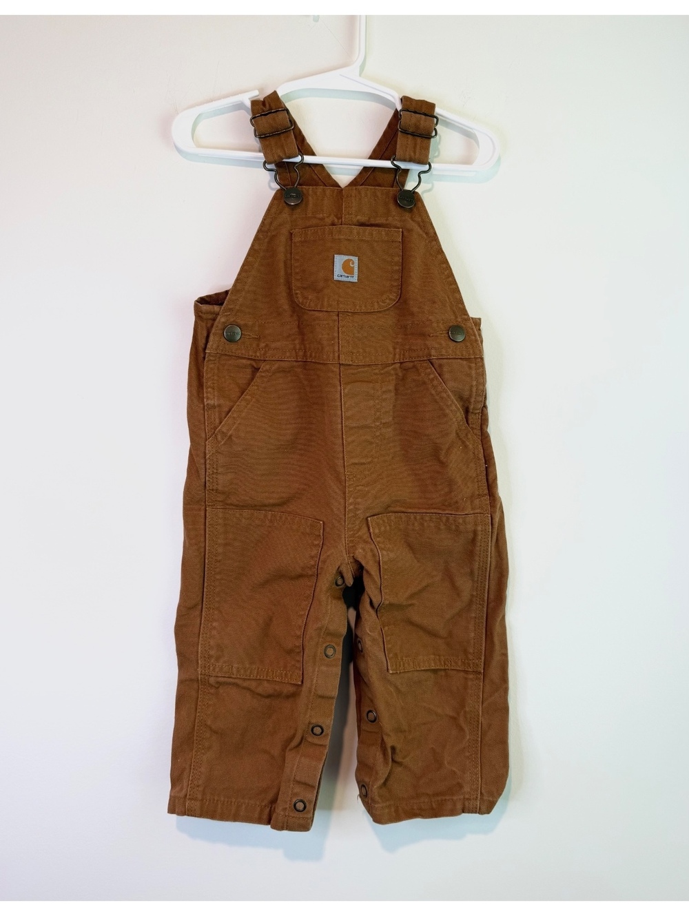 Carhartt Toddler Brown Cotton Overalls 12M